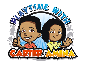 Playtime with Carter and Amina logo design by coco