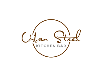 Urban Steel Kitchen   Bar logo design by bricton