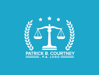 Patrick B. Courtney, P.A. logo design by czars