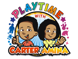 Playtime with Carter and Amina logo design by coco