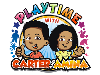 Playtime with Carter and Amina logo design by coco