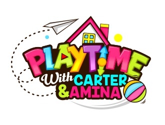 Playtime with Carter and Amina logo design by veron