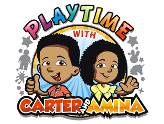 Playtime with Carter and Amina logo design by coco