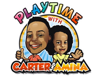 Playtime with Carter and Amina logo design by coco