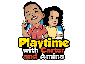 Playtime with Carter and Amina logo design by DreamLogoDesign