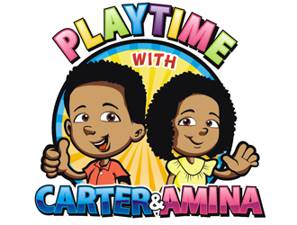 Playtime with Carter and Amina logo design by coco