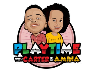 Playtime with Carter and Amina logo design by DreamLogoDesign