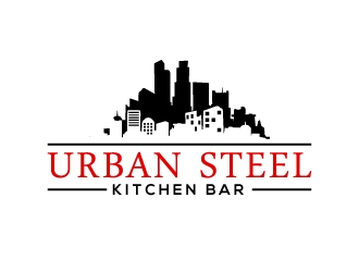 Urban Steel Kitchen   Bar logo design by LogOExperT