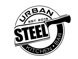 Urban Steel Kitchen   Bar logo design by veron