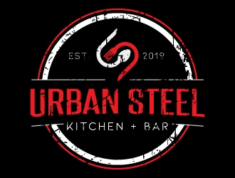 Urban Steel Kitchen   Bar logo design by jaize
