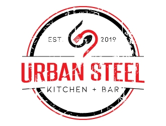 Urban Steel Kitchen   Bar logo design by jaize