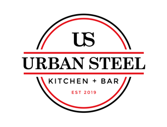 Urban Steel Kitchen   Bar logo design by kunejo