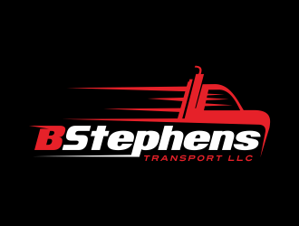 B Stephens Transport LLC  logo design by AisRafa
