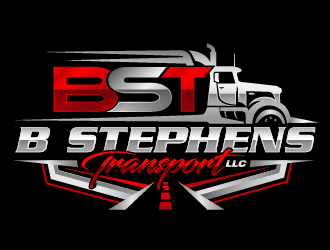 B Stephens Transport LLC  logo design by THOR_