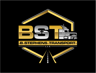 B Stephens Transport LLC  logo design by evdesign