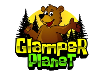 Glamper Planet logo design by DreamLogoDesign