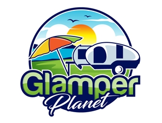 Glamper Planet logo design by DreamLogoDesign
