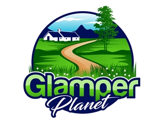 Glamper Planet logo design by DreamLogoDesign