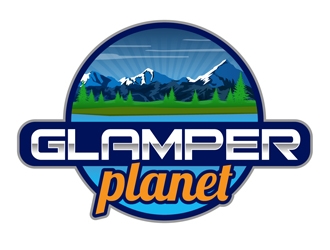 Glamper Planet logo design by DreamLogoDesign