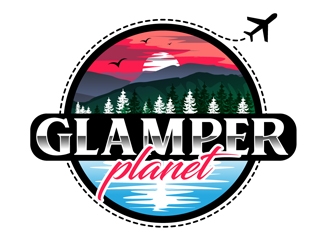 Glamper Planet logo design by DreamLogoDesign