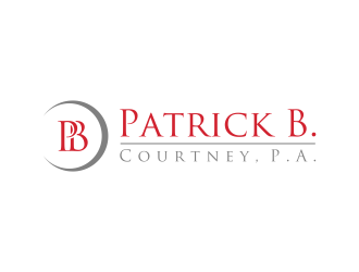 Patrick B. Courtney, P.A. logo design by diki