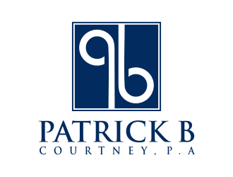 Patrick B. Courtney, P.A. logo design by cahyobragas