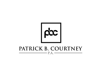 Patrick B. Courtney, P.A. logo design by alby