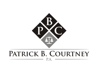 Patrick B. Courtney, P.A. logo design by rief