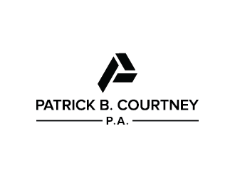 Patrick B. Courtney, P.A. logo design by mhala