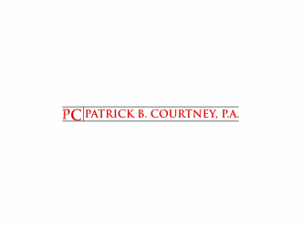 Patrick B. Courtney, P.A. logo design by luckyprasetyo