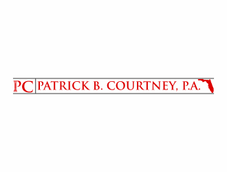 Patrick B. Courtney, P.A. logo design by luckyprasetyo