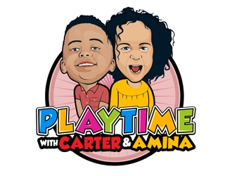 Playtime with Carter and Amina logo design by DreamLogoDesign