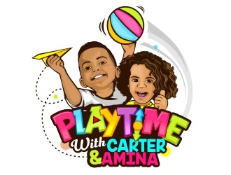 Playtime with Carter and Amina logo design by veron