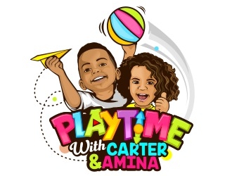 Playtime with Carter and Amina logo design by veron