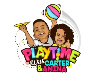 Playtime with Carter and Amina logo design by veron