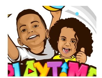 Playtime with Carter and Amina logo design by veron