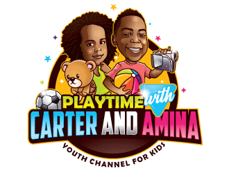 Playtime with Carter and Amina logo design by invento
