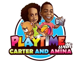 Playtime with Carter and Amina logo design by invento