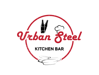 Urban Steel Kitchen   Bar logo design by Gwerth