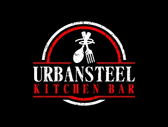 Urban Steel Kitchen   Bar logo design by CreativeKiller