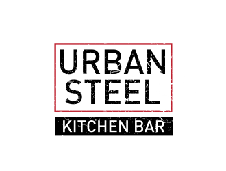 Urban Steel Kitchen   Bar logo design by Greenlight