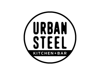 Urban Steel Kitchen   Bar logo design by denfransko