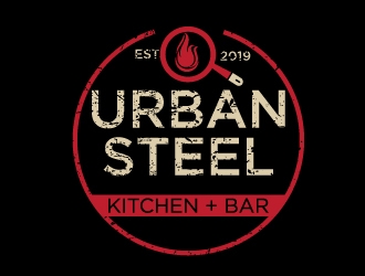 Urban Steel Kitchen   Bar logo design by Erasedink