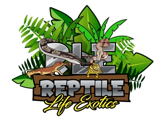 Reptile Life Exotics logo design by DreamLogoDesign