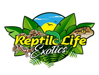 Reptile Life Exotics logo design by DreamLogoDesign