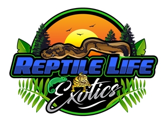 Reptile Life Exotics logo design by DreamLogoDesign