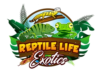 Reptile Life Exotics logo design by DreamLogoDesign