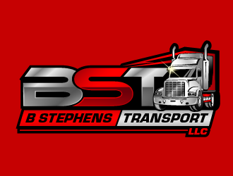 B Stephens Transport LLC  logo design by THOR_