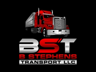 B Stephens Transport LLC  logo design by LogOExperT