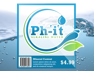 pH-it Alkaline Water logo design by XyloParadise